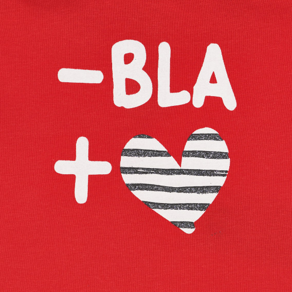 Βαμβακερό μπλουζάκι BLA για μωρό, κόκκινο Chicco 267886 2