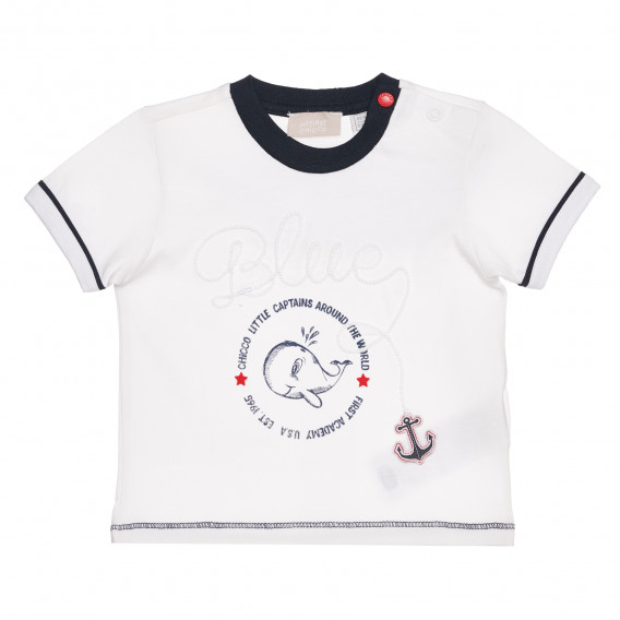 Βαμβακερό μπλουζάκι , λευκό Chicco 267906 