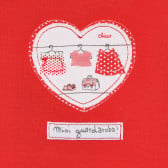 Βαμβακερό μπλουζάκι με καρδιά, κόκκινο Chicco 267919 2