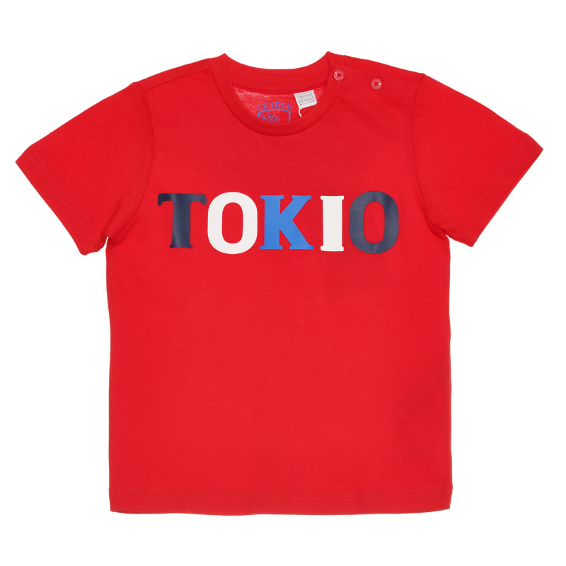 Βαμβακερό μπλουζάκι TOKIO για μωρό, κόκκινο  267936