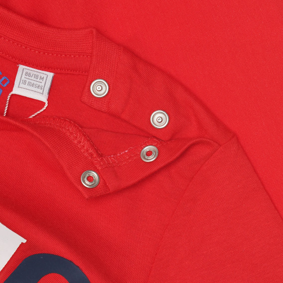 Βαμβακερό μπλουζάκι TOKIO για μωρό, κόκκινο Chicco 267938 2