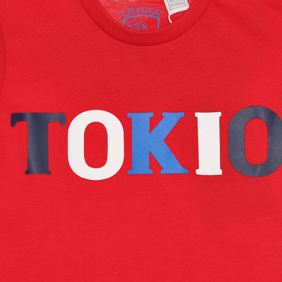 Βαμβακερό μπλουζάκι TOKIO για μωρό, κόκκινο Chicco 267939 3