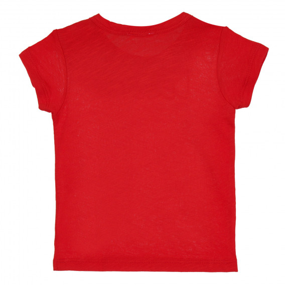 Βαμβακερό μπλουζάκι για μωρό, κόκκινο Benetton 268101 4