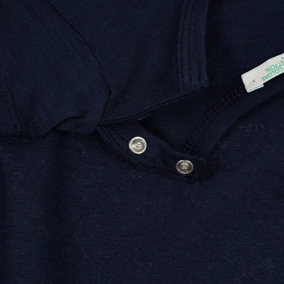 Βαμβακερό μπλουζάκι με την επιγραφή Amore για μωρό, σκούρο μπλε Benetton 268112 3