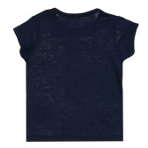 Βαμβακερό μπλουζάκι με την επιγραφή Amore για μωρό, σκούρο μπλε Benetton 268113 4