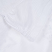 Βαμβακερό μπλουζάκι με επιγραφή και παγιέτες, λευκό Benetton 268135 3