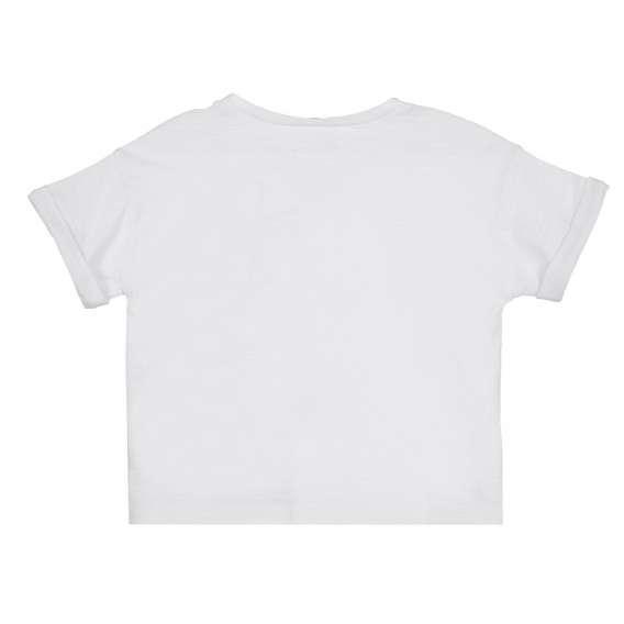 Βαμβακερό μπλουζάκι με εκτύπωση Minnie Mouse για μωρό, λευκό Benetton 268169 4