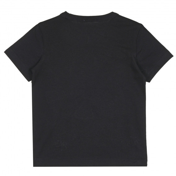 Βαμβακερό μπλουζάκι με γραφική εκτύπωση για μωρό, μαύρο Benetton 268268 4
