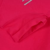 Βαμβακερός χιτώνας με εκτύπωση γατάκι, ροζ Benetton 268286 3