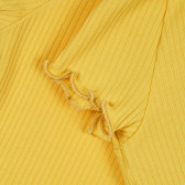 Μπλούζα με κοντά μανίκια και μπούκλες, κίτρινη Benetton 268297 2
