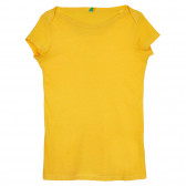 Βαμβακερό μπλουζάκι, κίτρινο Benetton 268299 