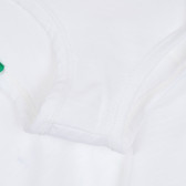 Βαμβακερή επένδυση από ντεπόζιτο με εκτύπωση καρδιάς και επιγραφή, λευκό Benetton 268312 3