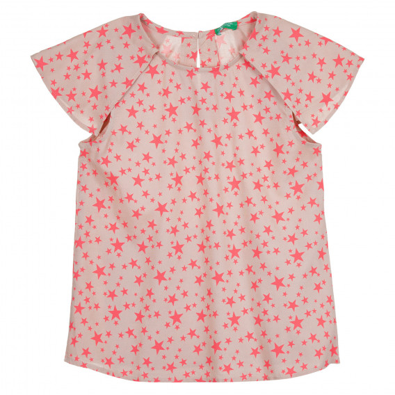 Μπλούζα μπλουζάκι με φιγούρα, ροζ Benetton 268346 