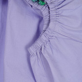 Βαμβακερή μπλούζα με κοντά μανίκια, μοβ Benetton 268351 2
