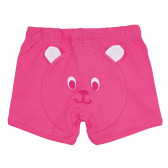 Σορτς με σχέδιο baby bear, σκούρο ροζ Benetton 268442 4