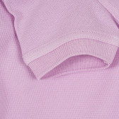 Βαμβακερή μπλούζα με κοντό μανίκι για μωρό, μοβ Benetton 268497 3