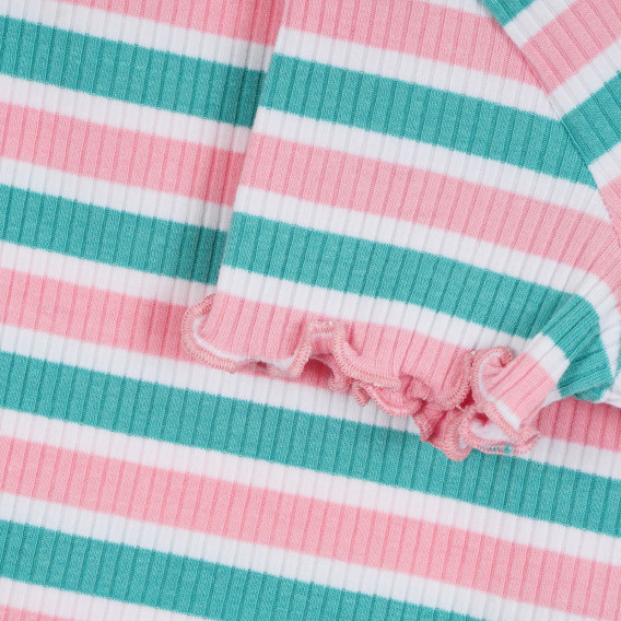 Ριγέ κοτλέ μπλουζάκι για μωρό, πολύχρωμο Benetton 268521 2