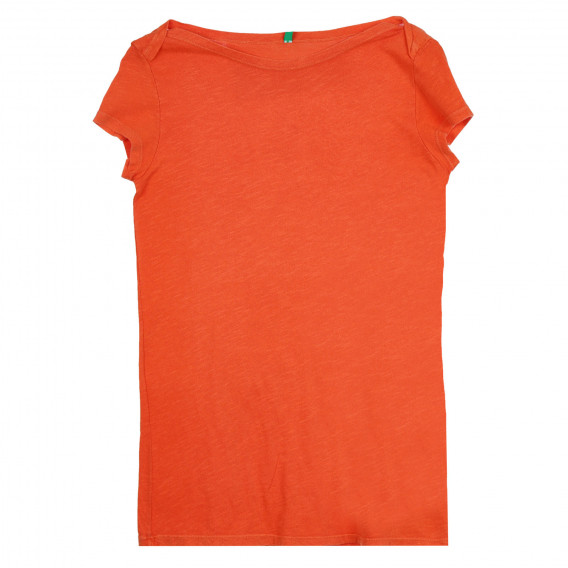 Βαμβακερό μπλουζάκι, πορτοκαλί Benetton 268528 