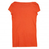 Βαμβακερό μπλουζάκι, πορτοκαλί Benetton 268530 3