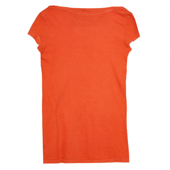 Βαμβακερό μπλουζάκι, πορτοκαλί Benetton 268530 3