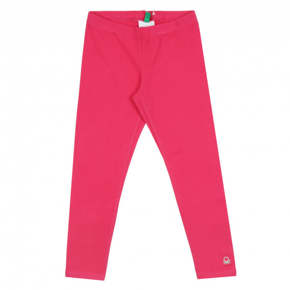 Βαμβακερά κολάν με το λογότυπο της μάρκας, ροζ Benetton 268574 
