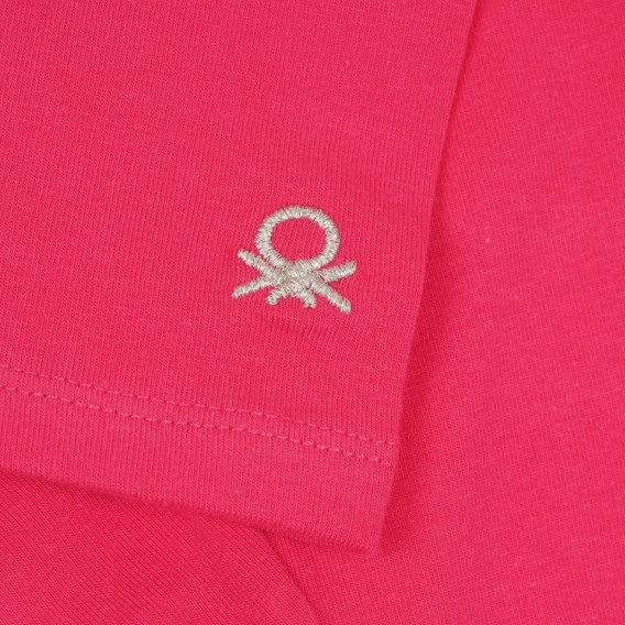 Βαμβακερά κολάν με το λογότυπο της μάρκας, ροζ Benetton 268576 3