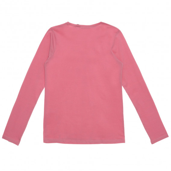 Μπλούζα με μακριά μανίκια και γραφική εκτύπωση για ροζ κορίτσι BLUE SEVEN 269179 4