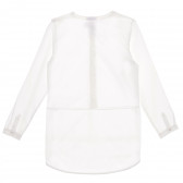 Βαμβακερή μπλούζα με μακριά μανίκια για ένα λευκό κορίτσι Marc O`Polo 269193 4