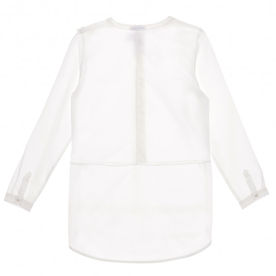 Βαμβακερή μπλούζα με μακριά μανίκια για ένα λευκό κορίτσι Marc O`Polo 269193 4