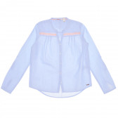 Βαμβακερό πουκάμισο με μακριά μανίκια για μπλε κορίτσι Tom Tailor 269200 