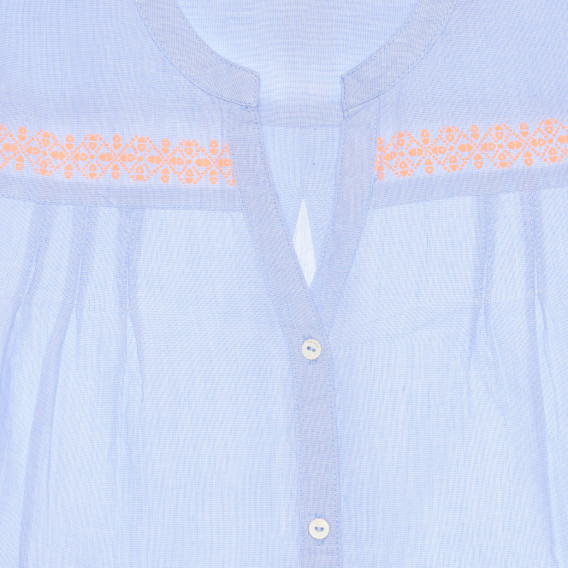 Βαμβακερό πουκάμισο με μακριά μανίκια για μπλε κορίτσι Tom Tailor 269201 2