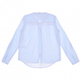 Βαμβακερό πουκάμισο με μακριά μανίκια για μπλε κορίτσι Tom Tailor 269202 4