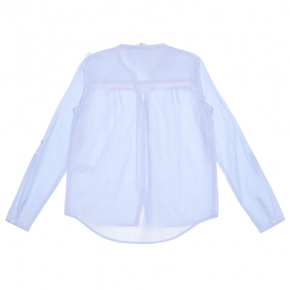 Βαμβακερό πουκάμισο με μακριά μανίκια για μπλε κορίτσι Tom Tailor 269202 4