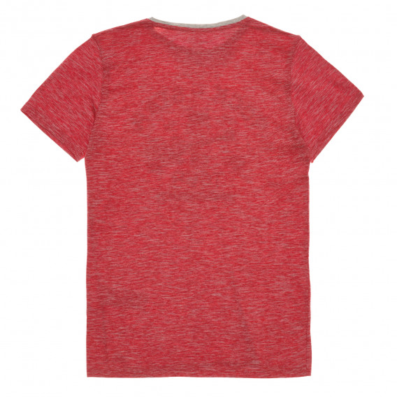 Βαμβακερό μπλουζάκι με γραφική εκτύπωση για ένα κόκκινο αγόρι Ebound Denim 269205 4