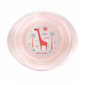 Διαφανές μπολ - καμηλοπάρδαλη, πλαστικό 320 ml, ροζ χρώμα Canpol 269610 2