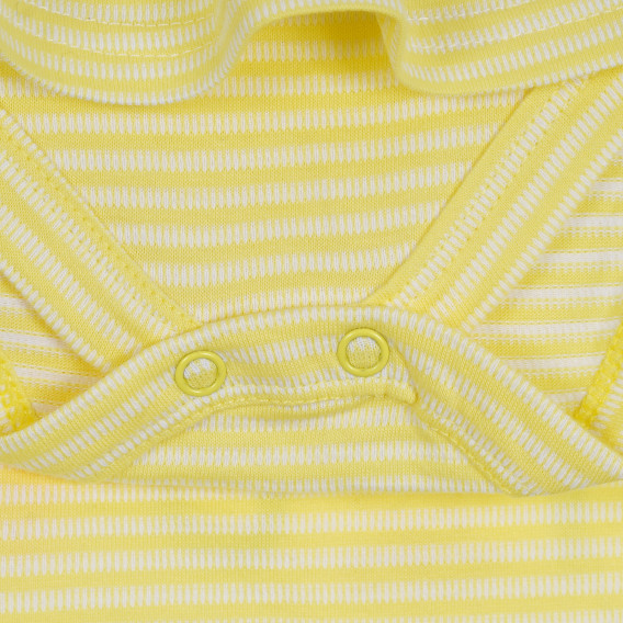 Φόρεμα τύπου κορμάκι με γράμματα για μωρά, κίτρινο Cool club 270282 3