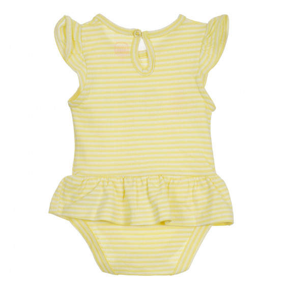 Φόρεμα τύπου κορμάκι με γράμματα για μωρά, κίτρινο Cool club 270283 4