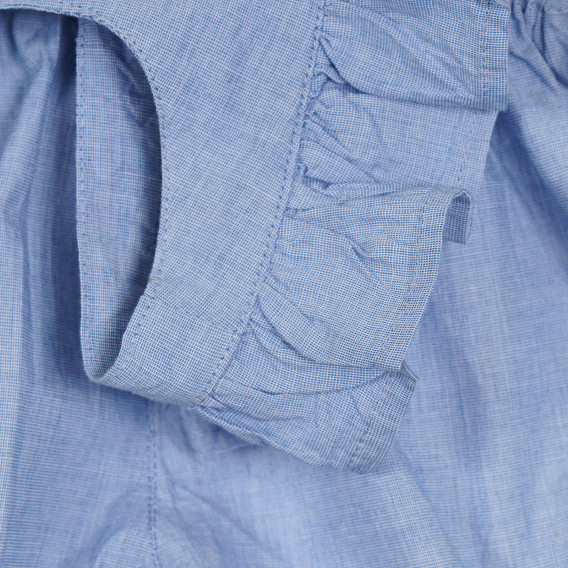 Βαμβακερή κοντή ολόσωμη βρεφική φόρμα με πτυχώσεις, μπλε Cool club 270297 3