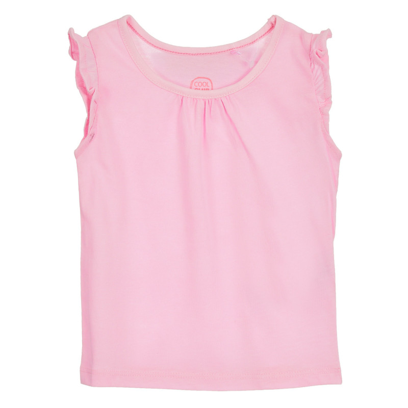Βρεφικό μπλουζάκι με πτυχώσεις, ροζ  270344