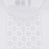 Cool Club βαμβακερό μπλουζάκι με πλεκτή δαντέλα, λευκό για κορίτσια Cool club 270615 2