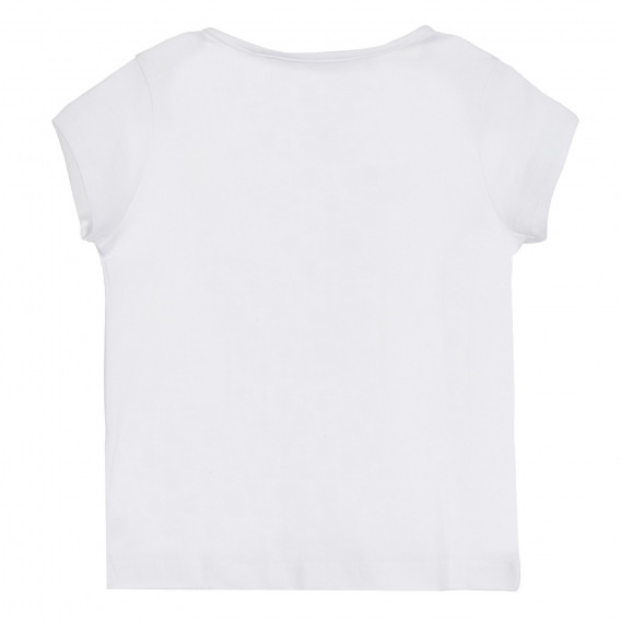 Cool Club βαμβακερό μπλουζάκι με πλεκτή δαντέλα, λευκό για κορίτσια Cool club 270617 4
