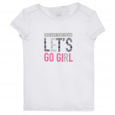Cool Club αθλητικό μπλουζάκι με αξιοπρόσεκτα γράμματα, απαλό λευκό για κορίτσια Cool club 270703 