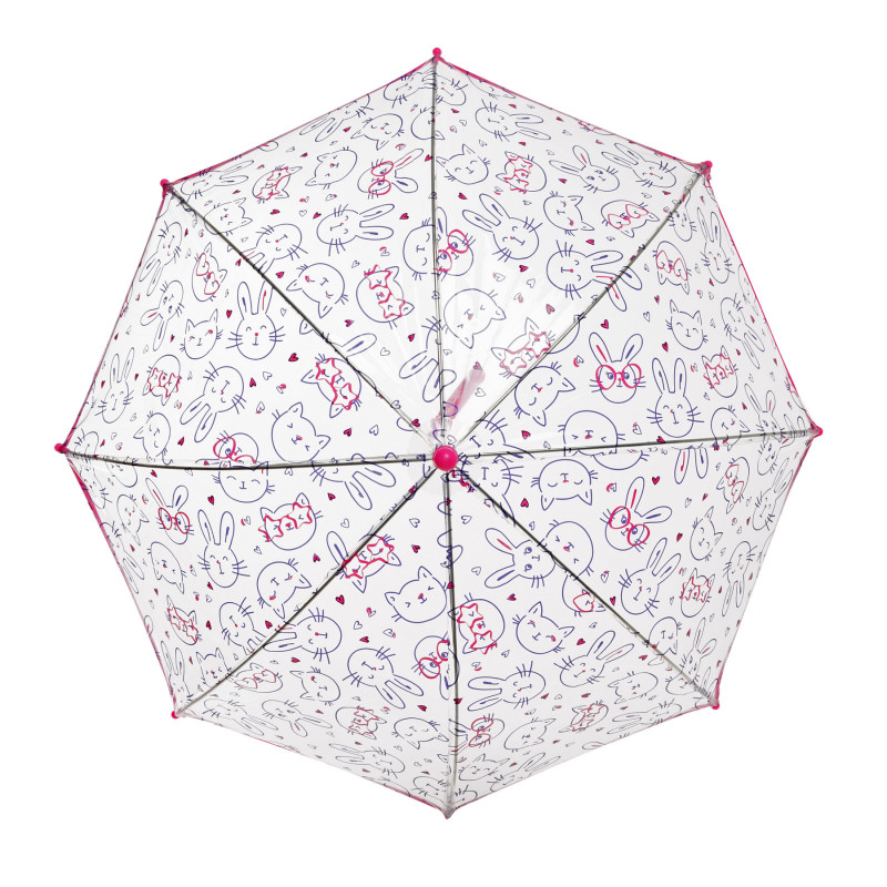 Cool Club ομπρέλα με χαριτωμένο τύπωμα λαγουδάκι και γατάκι, για κορίτσια  270942