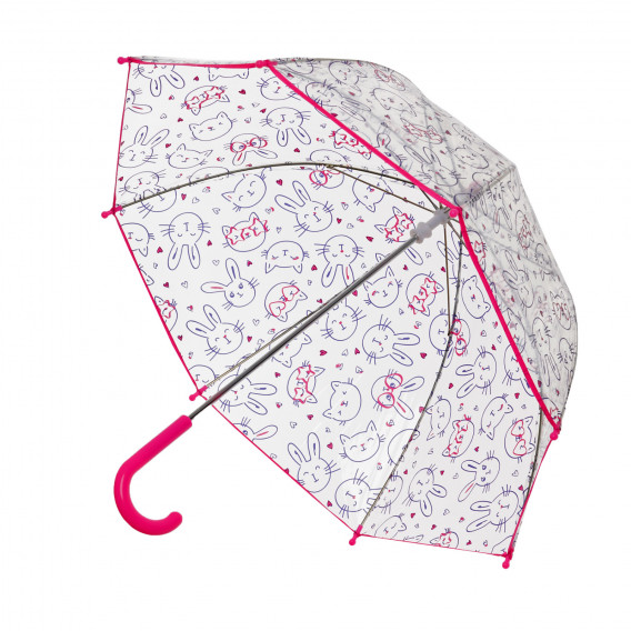 Cool Club ομπρέλα με χαριτωμένο τύπωμα λαγουδάκι και γατάκι, για κορίτσια Cool club 270943 2