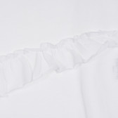 Βαμβακερή μπλούζα με πτυχώσεις, λευκή Cool club 271022 2