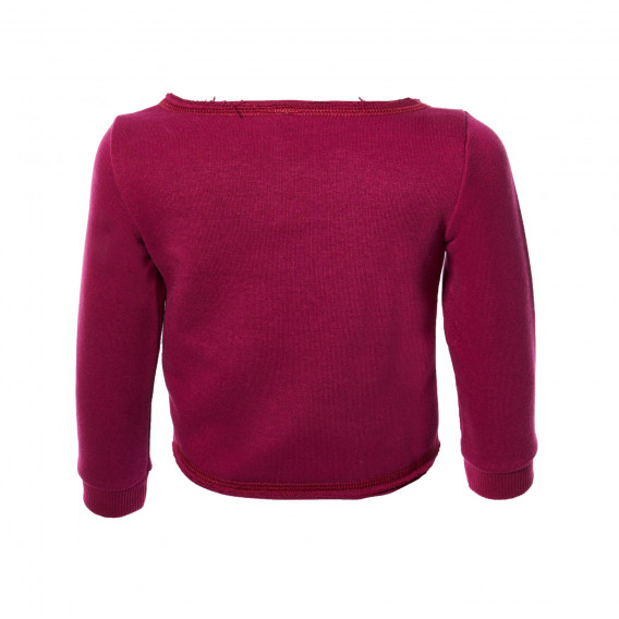Μπλούζα για κορίτσι σε κόκκινο χρώμα με πολύχρωμα τυπώματα Benetton 27113 2