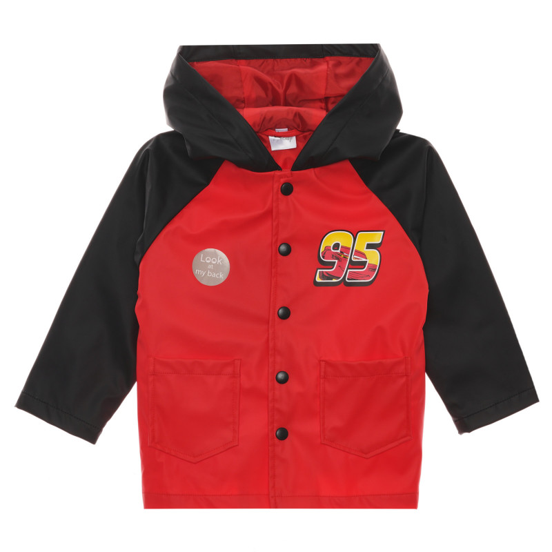 Cool Club έξυπνο και άνετο μπουφάν με τύπωμα από την ταινία "Αυτοκίνητα", κόκκινο για αγόρια  271144