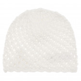 Βαμβακερό καπέλο με λουλουδάτη απλικέ, λευκό Cool club 271219 3