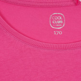 Βαμβακερή μπλούζα με μακριά μανίκια, ροζ Cool club 271418 2