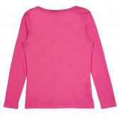 Βαμβακερή μπλούζα με μακριά μανίκια, ροζ Cool club 271420 4